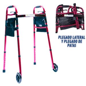 Andador corralito doble plegado con ruedas