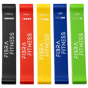 Bandas Elasticas Circulares Kit x5 Fibra Fitness